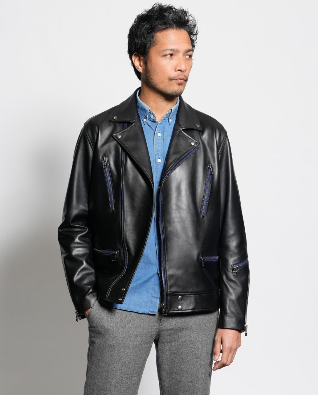 Wide Fit Double Riders Jacket